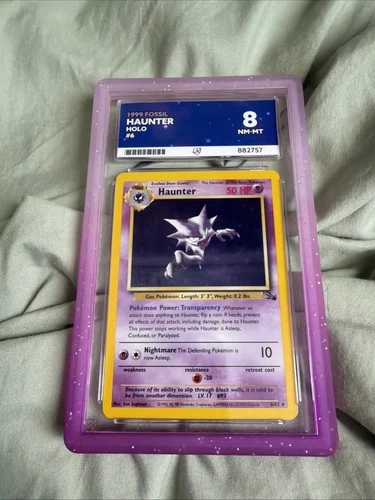 Pokémon TCG Haunter Fossil Holo Rare Card 1999 6/62 Ace 8 Near Mint
