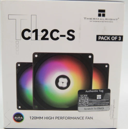 TL-C12C-S X3 CPU Fan 120mm ARGB Case Cooler Fan, 4pin PWM Silent Computer, New!