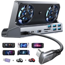 LISEN 10-IN-1 Docking Station for Steam Deck Grey  ROG Ally X