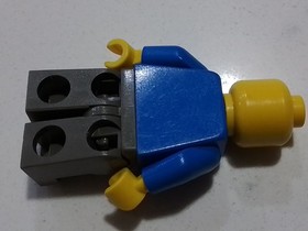 LEGO Red Vest and Zipper Moustache Train Worker Minifigure 4553 trn055