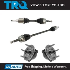 TRQ Front CV Axle Shafts & Wheel Hub Bearing Assemblies Set of 4 for Cruze Turbo