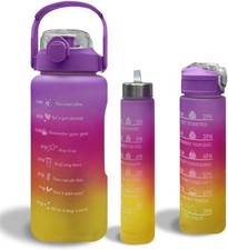 3 in 1 (3 bottles for price of 1) Sports Water Bottles with Markings