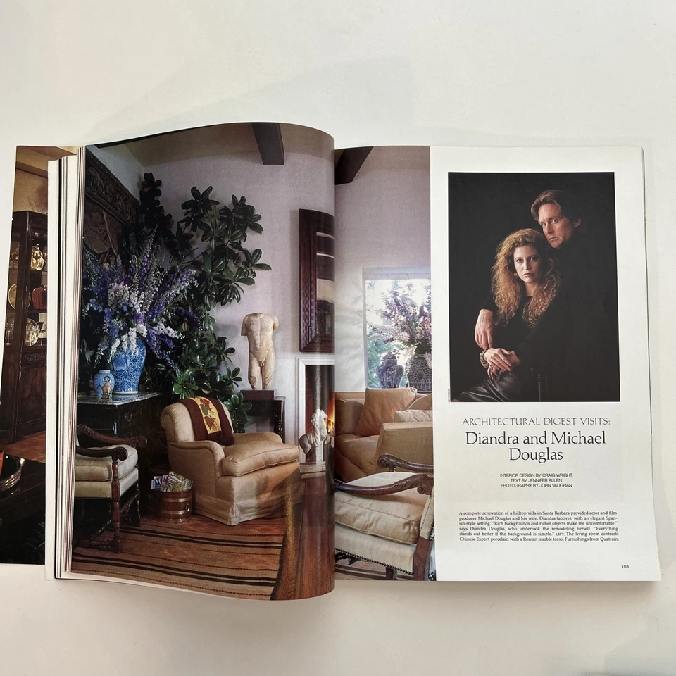 1988 Apr ARCHITECTURAL DIGEST Michael Douglas's Villa FRIEDEBERG SURREALISM more - Image 3 of 3