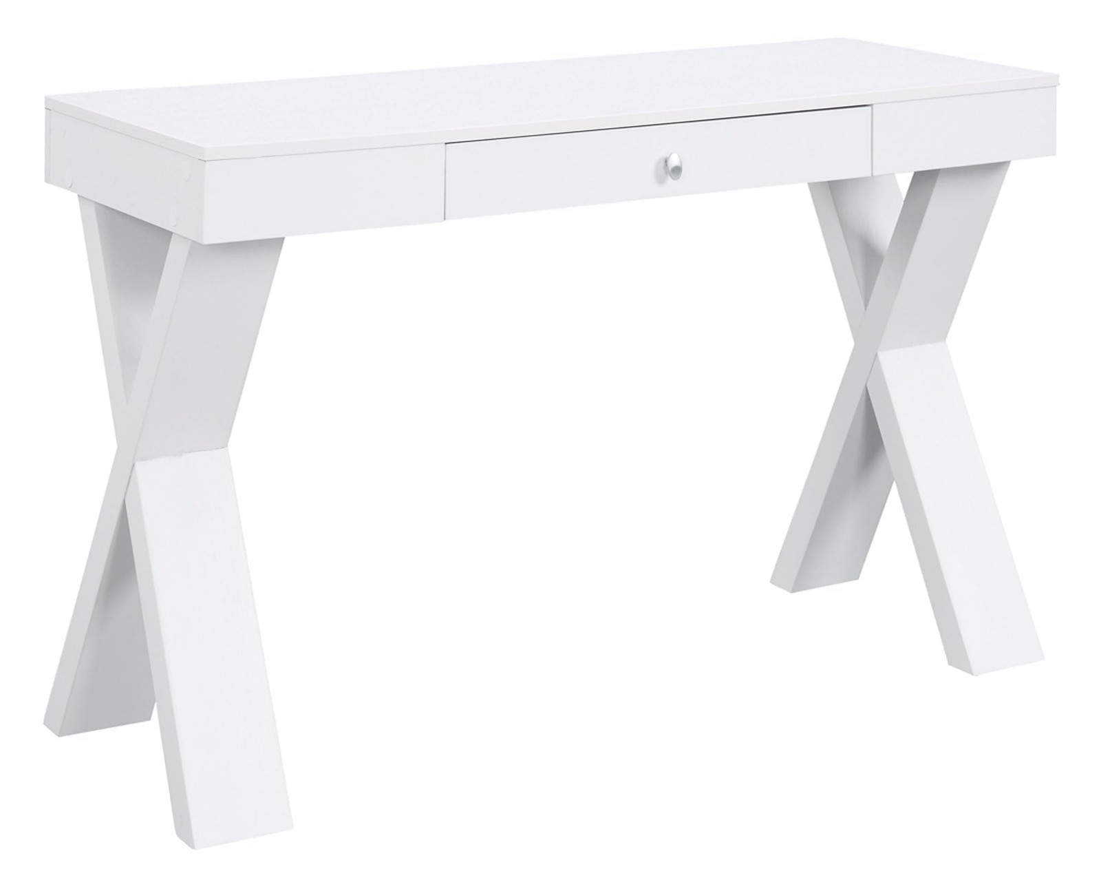 Convenience Concepts Newport Writing Desk in White Wood Fini