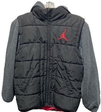 Air Jordan Hooded Puffer Jacket Coat Large Kids Boys 12-13 yrs Excellent Vibrant