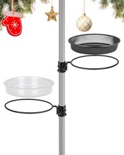 Bird Feeders Station Mesh Tray and Ring for 1  Pole Stand Station Outdoor Acc...