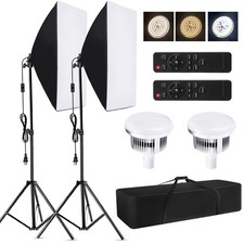 Studio Photography Light kit Softbox Lighting Set with 85W 2800K-5700K Bi-Col...