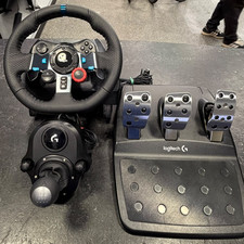 Logitech G29 Steering Wheel, Pedals, and Gear Shifter Bundle
