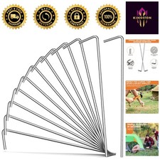 Heavy Duty Galvanized Steel Tent Stakes 12-Pack for Ultimate Outdoor Stability
