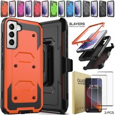 For Samsung Galaxy S21/S21 /Ultra/FE Case Hybrid Cover Clip / Screen Protector