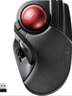 ELECOM M-HT1DR M-HT1DRXBK Black Trackball Mouse Wireless 8 Button New
