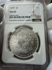 1879 Morgan Dollar $1 NGC MS63