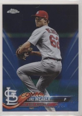 2018 Topps Chrome Blue Wave Refractor 34/75 Luke Weaver #88 gx1