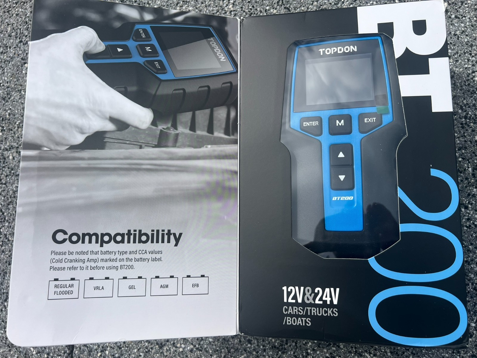 TOPDON BT200 Car Battery Tester 24V 12V Load Tester Charging System Analyzer UK