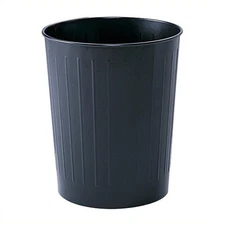 Scranton & Co 6 Gallon Round Steel Trash Can in Black (Set of 6)