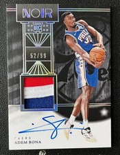 Adem Bona 2024-25 Panini Noir Rookie Patch Auto Color 52/99 RC #359