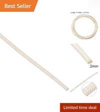 Insulation Braid Sleeving, 33Ft-2mm High TEMP Fiberglass Sleeve White