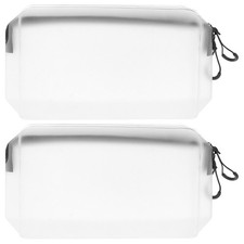  2 Pcs Ladies' Travel Storage Bag Makeup Toiletry Large Clear Cosmetic Bags