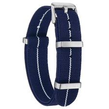 18mm Nylon Strap for Unisex, Blue/White