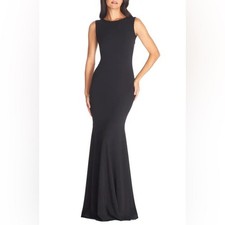 Dress The Population Leighton Sleeveless Mermaid Evening Dress Size Medium Black