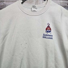 Vintage Sherwin-Williams Men's Crewneck Graphic Print Size XL Distressed
