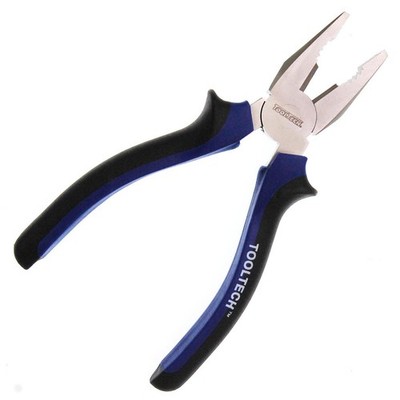 ToolTech Kombizange 180 mm Seitenschneider Zange mit dicken gummierten Griffen