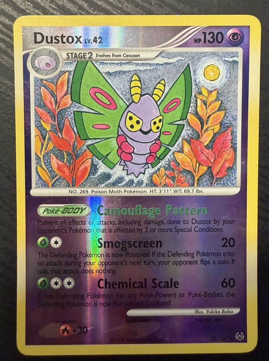 Dustox 25/127 Platinum Pokemon Reverse Holo 