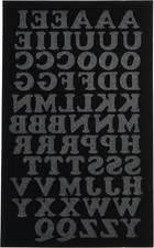 Dritz CO075HBK Iron-on Letters, Soft Flock, Cooper, 3/4-Inch, Black