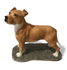 Image of Border Fine Arts Staffordshire Bull Terrier Dog Ornament Red Standing Figurine