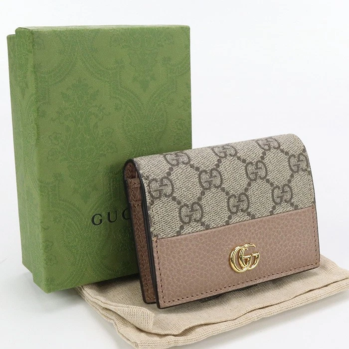 Portefeuille Gucci Double G GG Supreme Bi Fold 658610 17WAG 5788 beige rang S d'occasion
