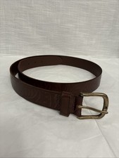 Women Belt XL Brown, Leather Palm Leaf Design Boho Hippy Beachy Pre-owned