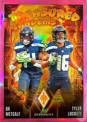 2024 Panini Phoenix #TT-SEA DK Metcalf / Tyler Lockett Pink #/80