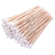 600Pcs Gun Cleaning Swabs ，6 Inch Long Wooden Handle Cleaning Swabs，Lint Free Lo