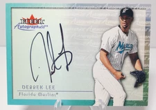 2000 Fleer Autographics Derrek Lee Auto Florida Marlins