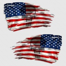 American Flag Punisher Skull Decal Sticker Usa Distressed Tattered Window