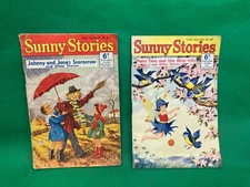 Sunny Stories No 21 Johnny and Jane's Scarecrow 1958 + Fairy Tina No 53 1959