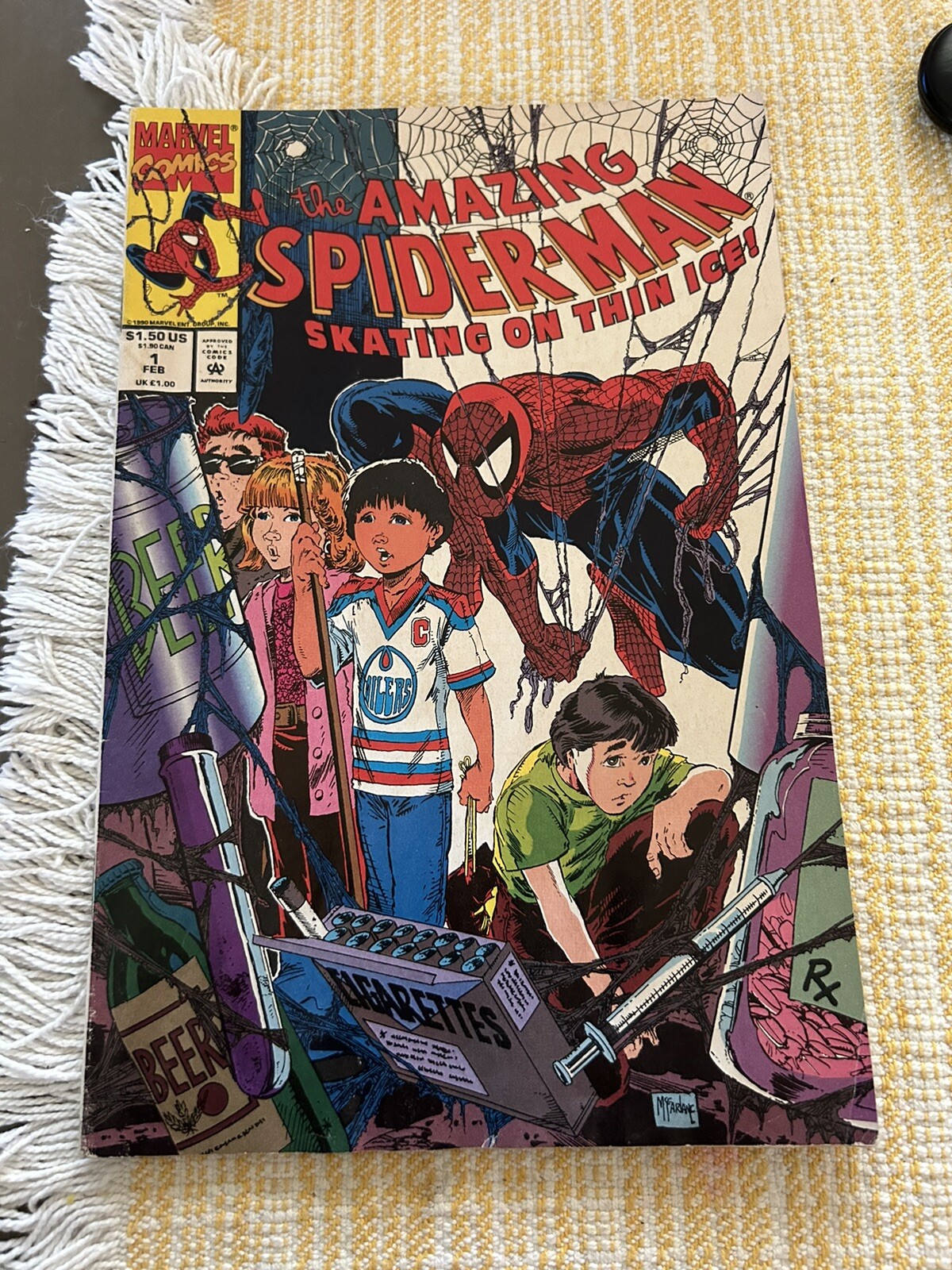Amazing SPIDER-MAN: Skating on Thin Ice #1 (Marvel 1990) Todd McFarlane