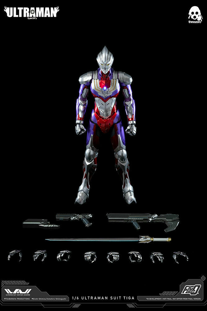 Three Zero FigZero 1/6 Ultraman Suit Tiga Figure MIB In Hand US