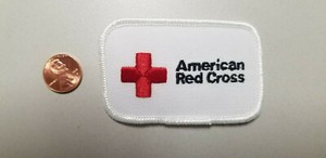 AMERICAN RED CROSS~UNUSUAL ITEM~~VINTAGE CLOTH RED CROSS PATCH~C +BONUS~SCARCE!!