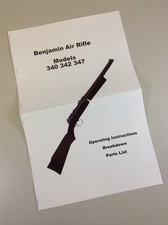 Benjamin 340 342 347 Air Rifle Owners Service Manual Bb Gun Pellet Pump Operator