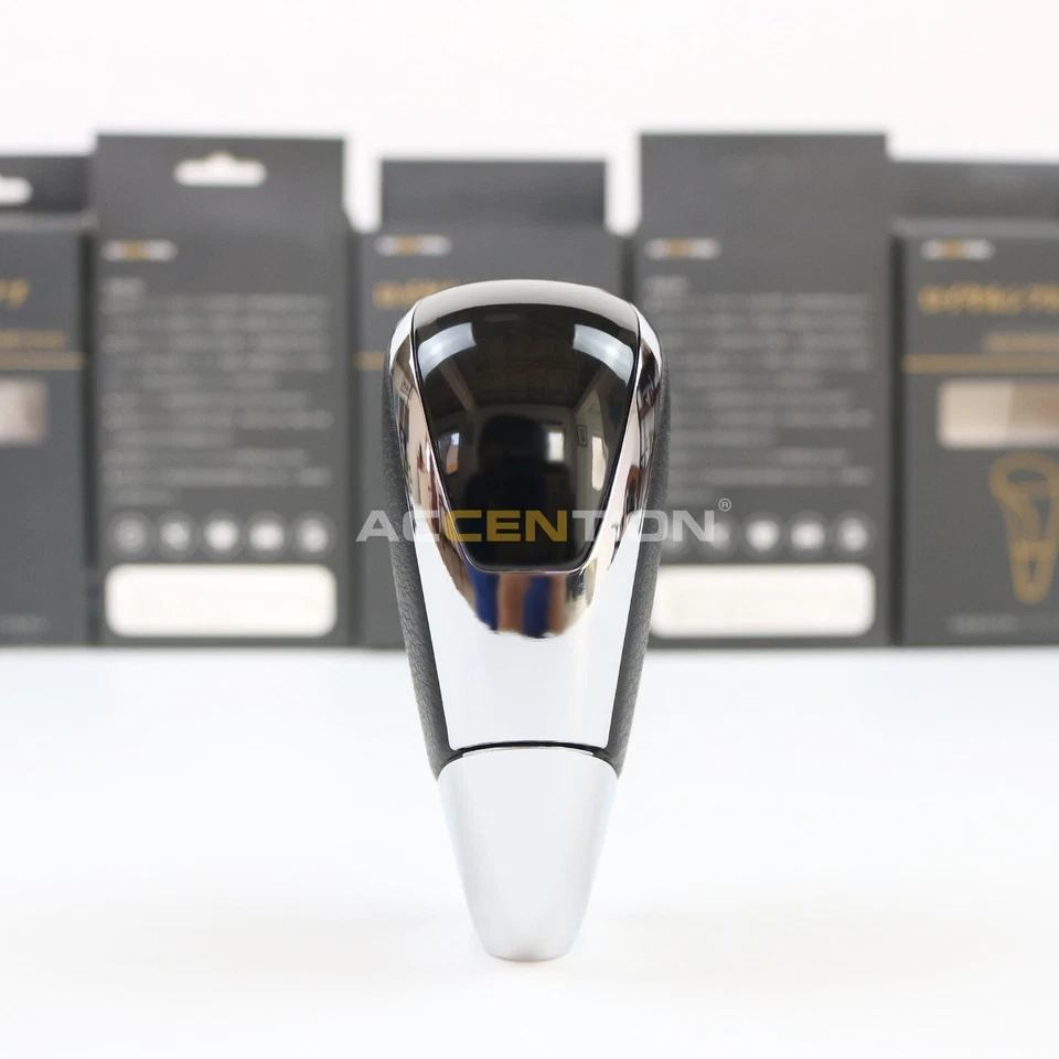 Pomo de cambio de marchas de cuero negro para Nissan X-TRAIL QASHQAI TERRA MURANO NAVARA Foto 3 de 4