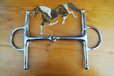 5 1/2" Full Cheek Stainless Steel Snaffle Bit, Jointed English Bit