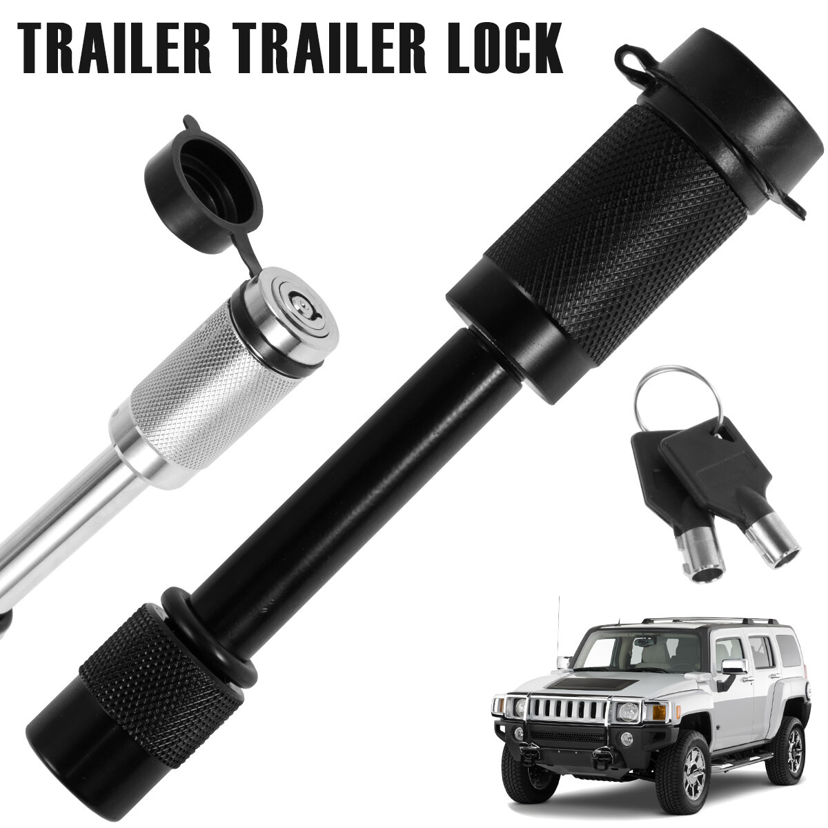 5/8" Hitch Pin Lock w/2 Keys for Car RV ATV Truck Trailer Tow Receiver
