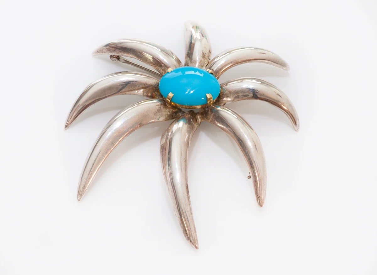 ティファニー　ファイヤーワークス　ブローチ Tiffany ターコイズ ファイヤーワークス ブローチ 1円 希少