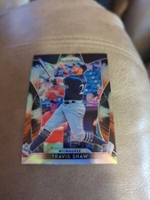 Travis Shaw 2020 Panini Prizm Baseball - #197 COSMIC HAZE - Milwaukee Brewers