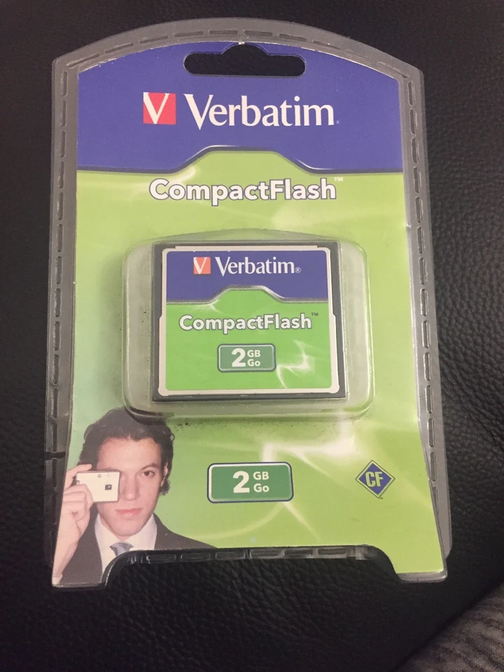 Verbatim CompactFlash 2GB memory card 47012 ***BRAND NEW SEALED*** - Image 2 of 3