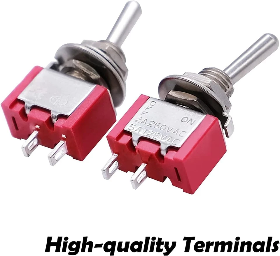 1PC SPST Mini Toggle Switch ON/OFF 2Pin 6A 125V 3A 250V MTS-101 for Car DIY - Image 4 of 4