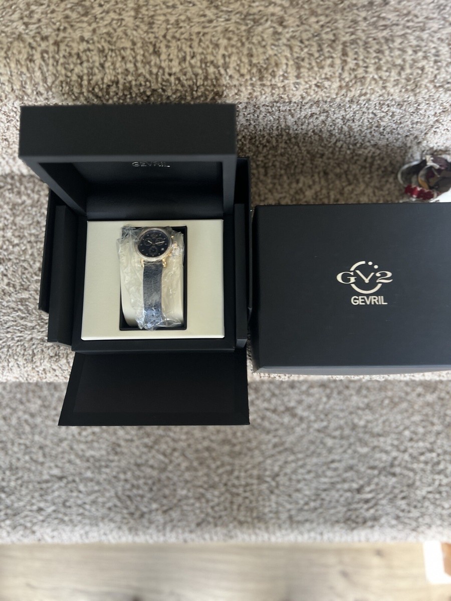 GV2 BY GEVRIL Marsala Sparkle Quartz Diamond Blue Dial  display picture 3