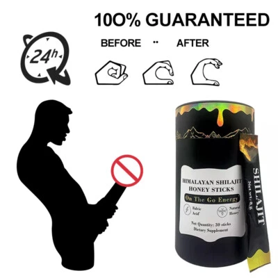 100% PURE Better Alt Pure Himalaya Shilajit Sticks con miele biologico, naturalmente dolce