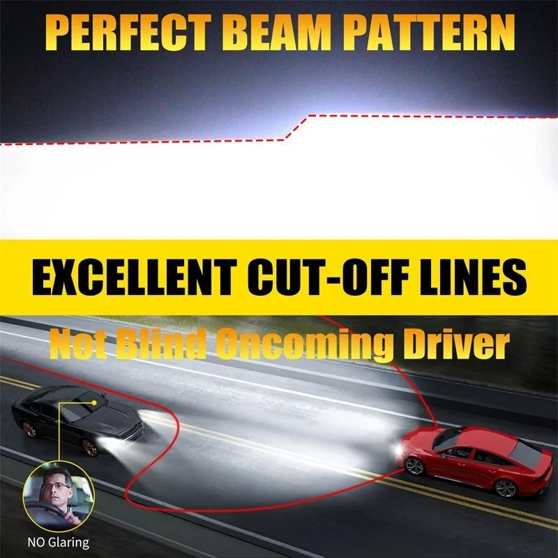 2X Bombilla LED H4 CSP 120W 6000K 30000LM - Faros De Alta Potencia IP68 NUEVO FR - Imagen 3 de 4